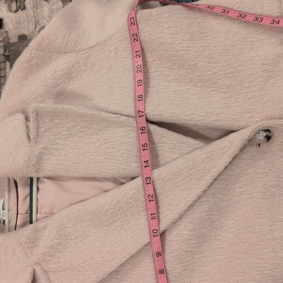 Topshop Light Pink Carly Long Coat, Jacket, Size 8 ,Long Reglan Sleeves. - Picture 6 of 8